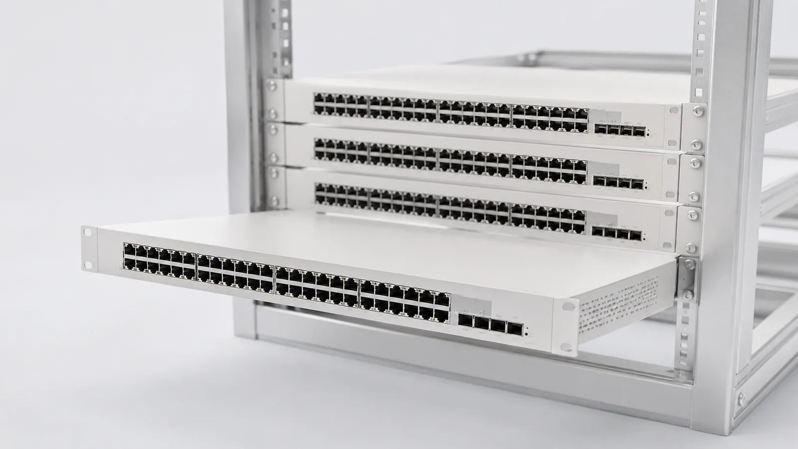 Rack-mounted network switches