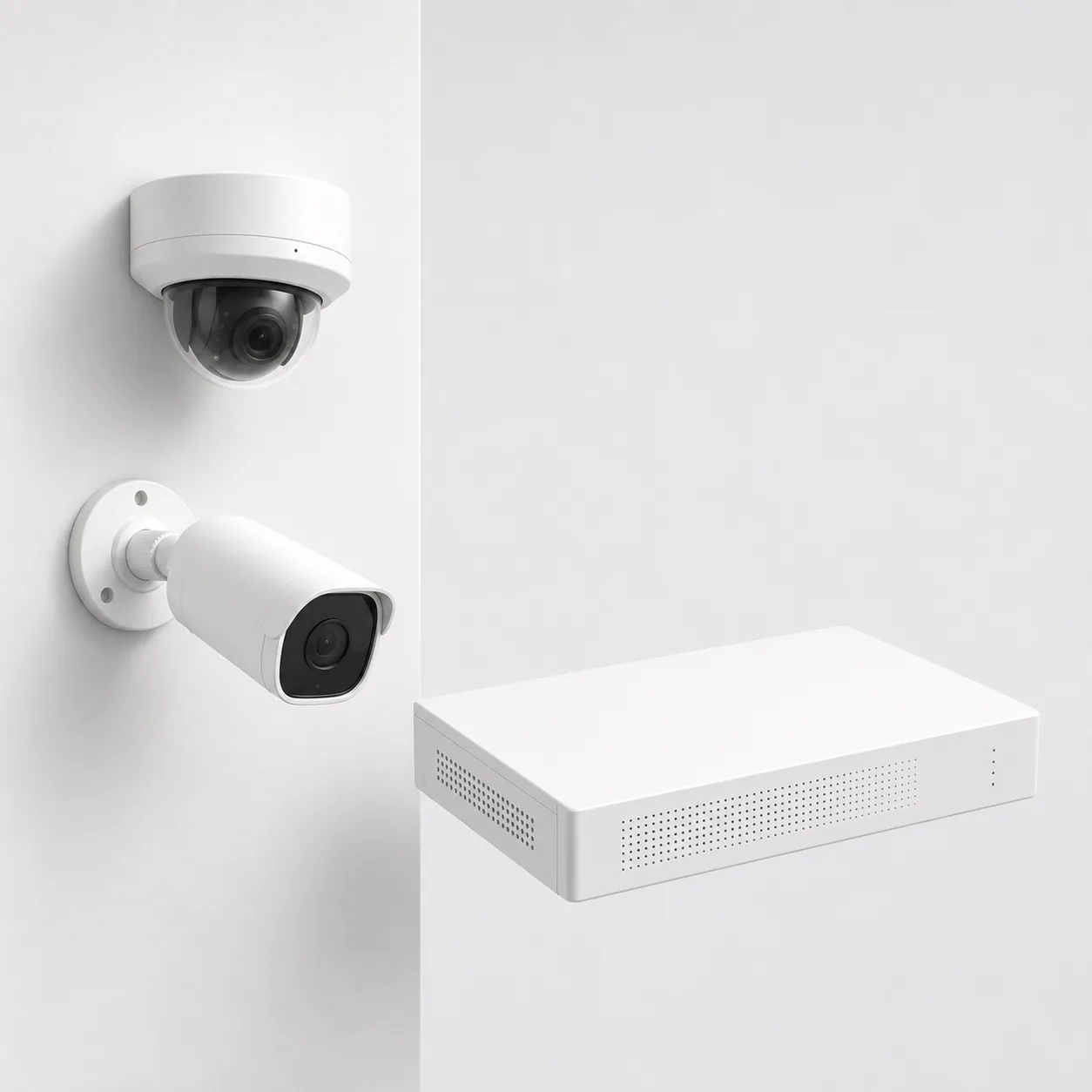 Security cameras and network video recorder